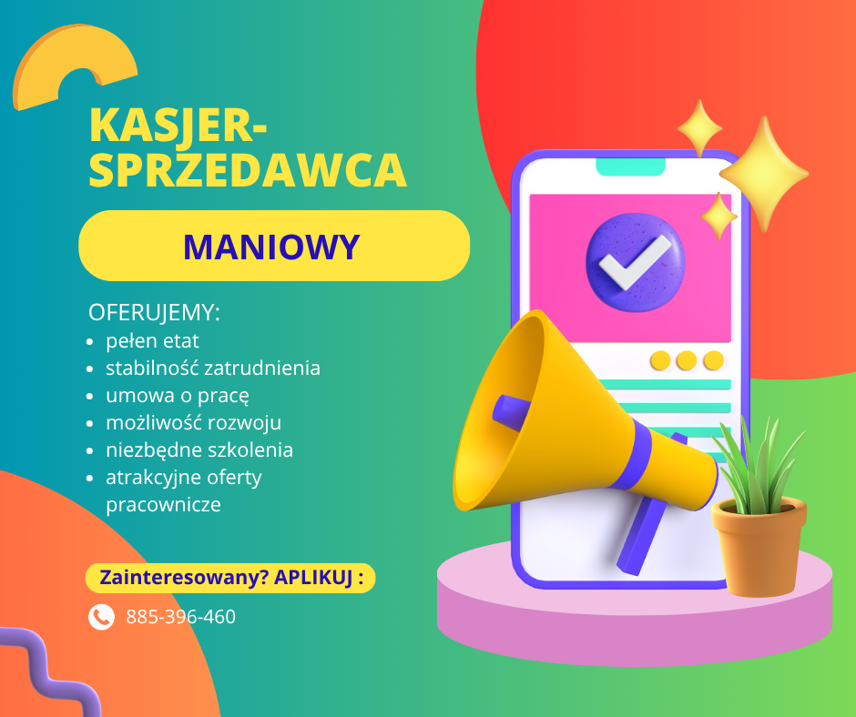 Praca kasjer-sprzedawca, Dino Polska S.A., MANIOWY Maniowy - zdjęcie 1