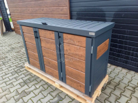 Zabudowa koszy na śmieci 177x65x110 cm 3x120L antracyt + orzech ID867 Grudziądz - zdjęcie 9