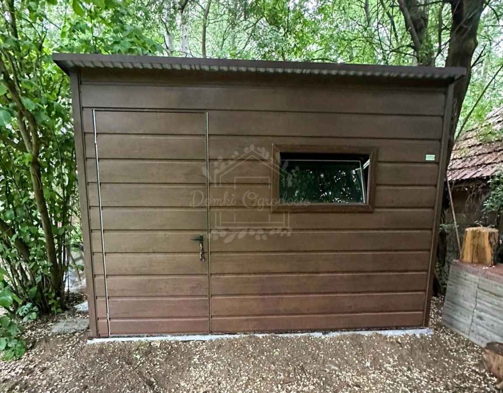 Schowek – Domek ogrodowy 3×3 m ciemny orzech –drewnopodobny ID1268 Toruń - zdjęcie 3