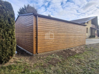 Garaż blaszany 6x6,5m bramy uchylne  drewnopodobny rynny dwuspad ID846 Ruda Śląska - zdjęcie 4