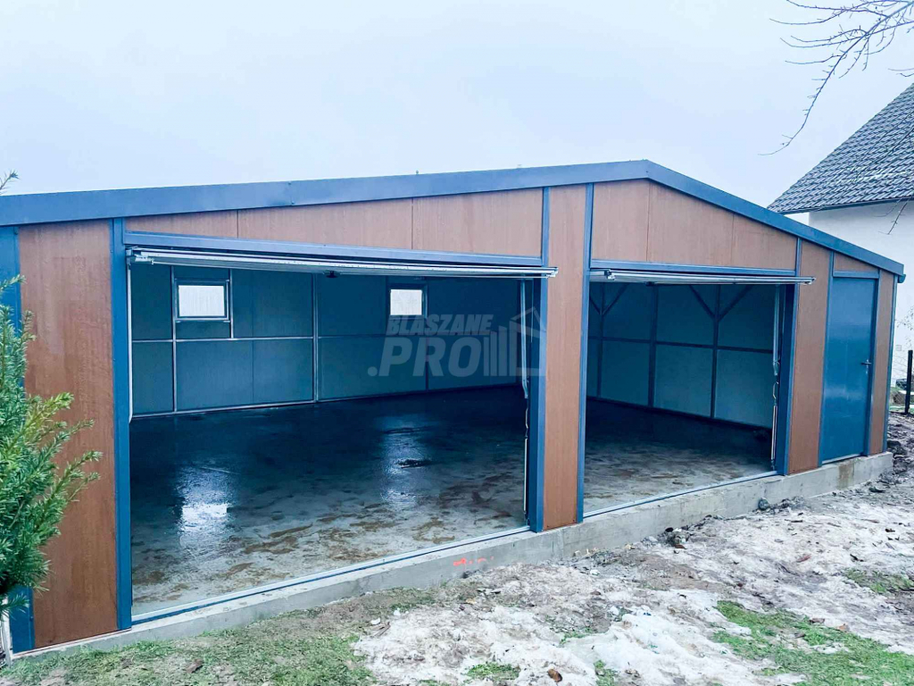Garaż Ocieplany Płyta Warstwowa 9x6 Brama uchylna 2x okno drzwi GP259 Nysa - zdjęcie 3