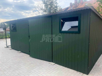 Domek ogrodowy 5,5x4 wiata Brama 2x okno rynny Dach spad w tył  GP244 Miastko - zdjęcie 4