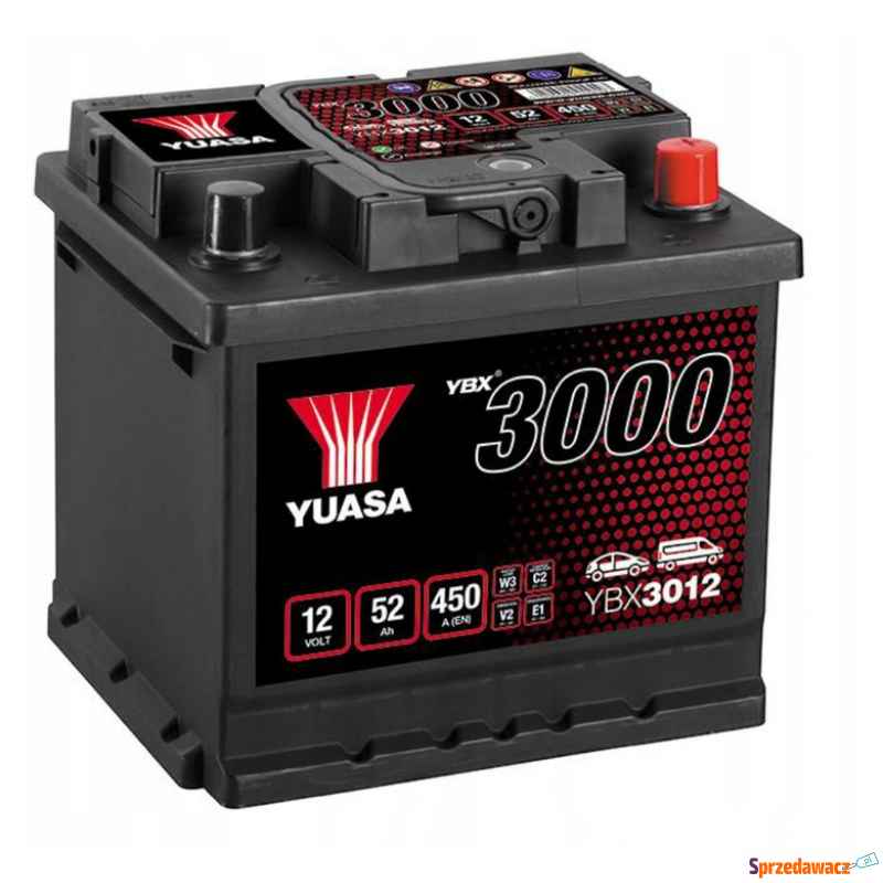 Akumulator Yuasa Standard 12V 52Ah 450A Prawy Plus Łomża - zdjęcie 1