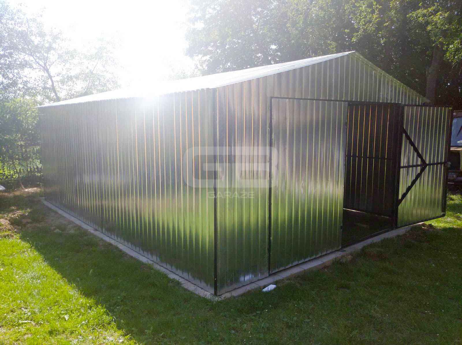 Garaż blaszany 4x6 Brama - ocynk - dwuspad GB165 Bydgoszcz - zdjęcie 3