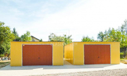 Garaż Blaszany 5x6  Brama - drzwi - żółty jasny brąz spad w tył  BL113 Bydgoszcz - zdjęcie 4