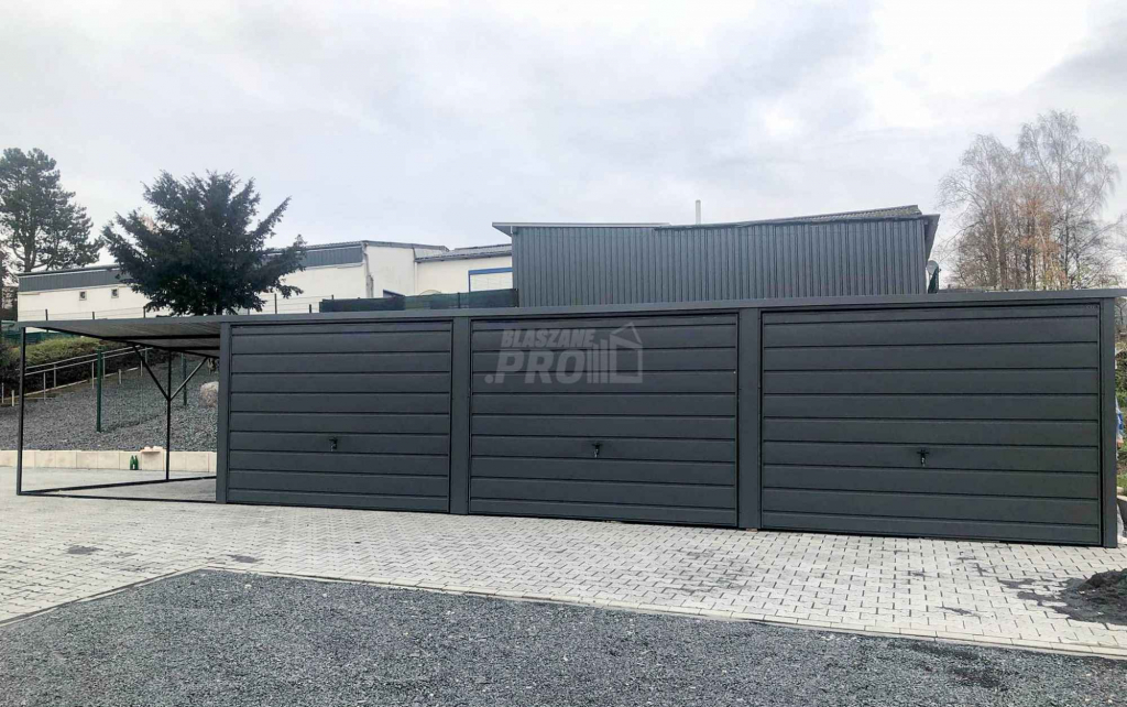 Garaż blaszany 9x6 + wiata 3x6 3x Brama uchylna spad w tył  GP162 Nowy Sącz - zdjęcie 10