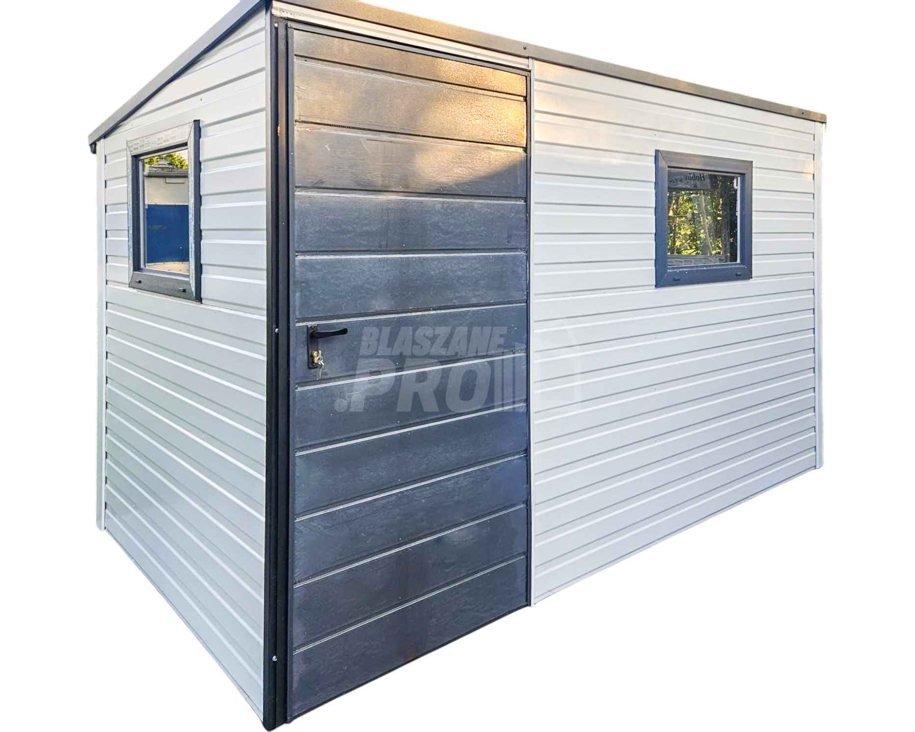 Schowek - Domek ogrodowy 3x2m - Drzwi - 2x okno - biały antracyt GP428 Międzyrzecz - zdjęcie 1