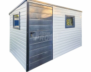 Schowek - Domek ogrodowy 3x2m - Drzwi - 2x okno - biały antracyt GP428