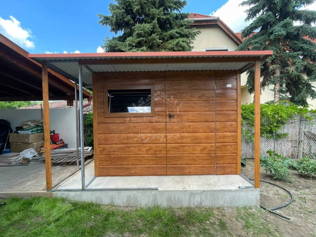 Domek ogrodowy 2,5×2,5m wiata jasny orzech – drewnopodobny ID1226 Białystok - zdjęcie 6