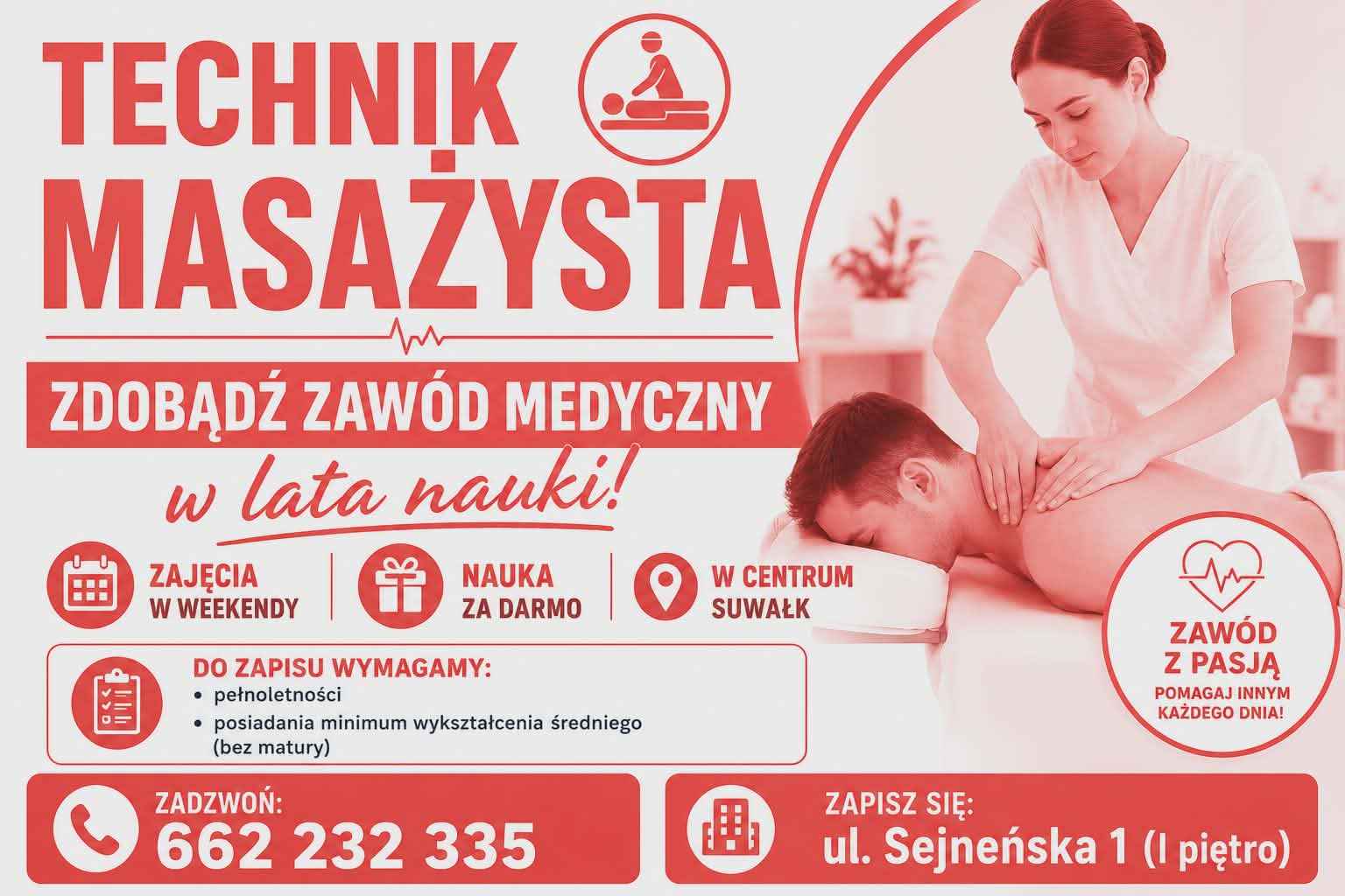 ZOSTAŃ MASAŻYSTĄ! Suwałki - zdjęcie 1
