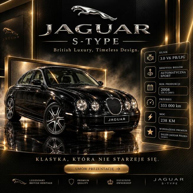 Idealny Jaguar S-Type PB/LPG Kielce - zdjęcie 1