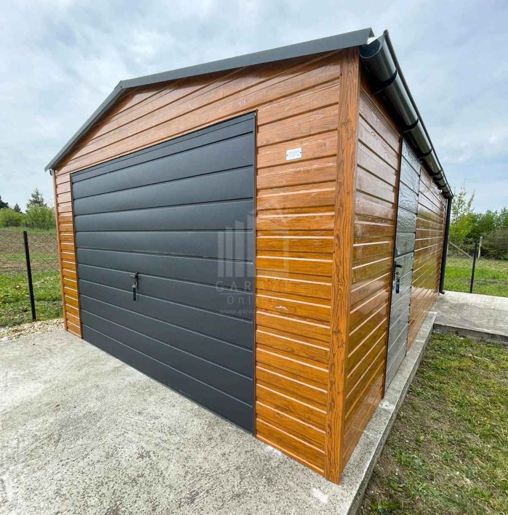 Garaż blaszany 5x6m brama uchylna drzwi okno dach rynny ID1244 Nysa - zdjęcie 4