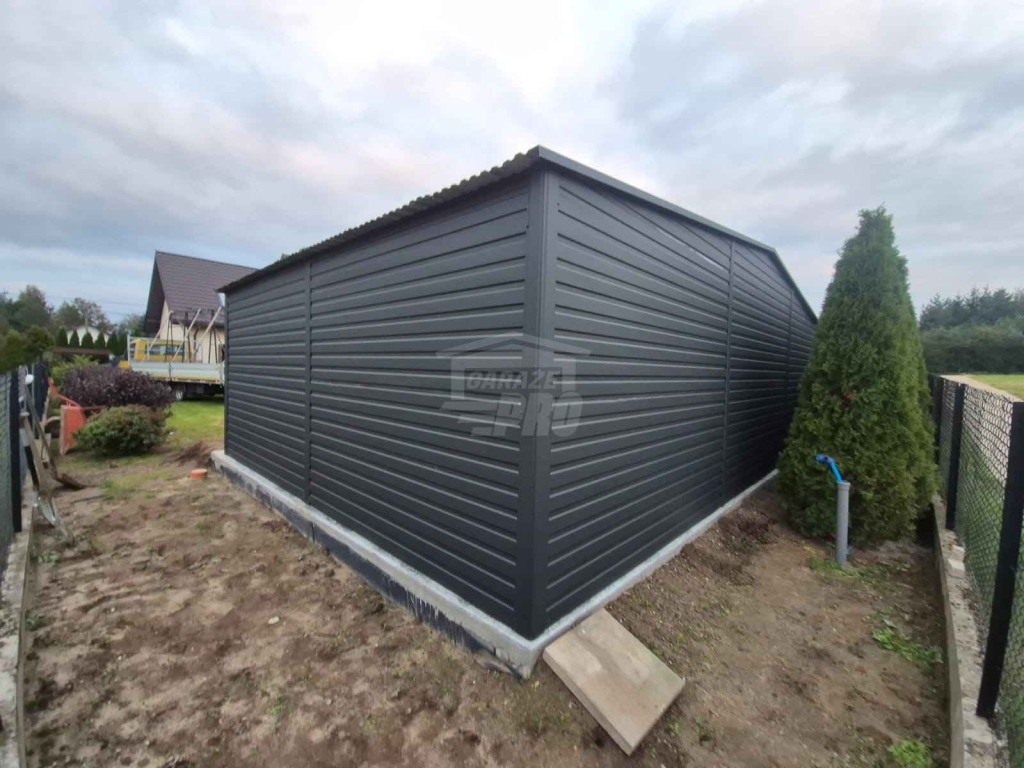 Garaż blaszany 6x6m wiata 3m 2x brama drzwi  drewnopodobny dach GP683 Stare Miasto - zdjęcie 4