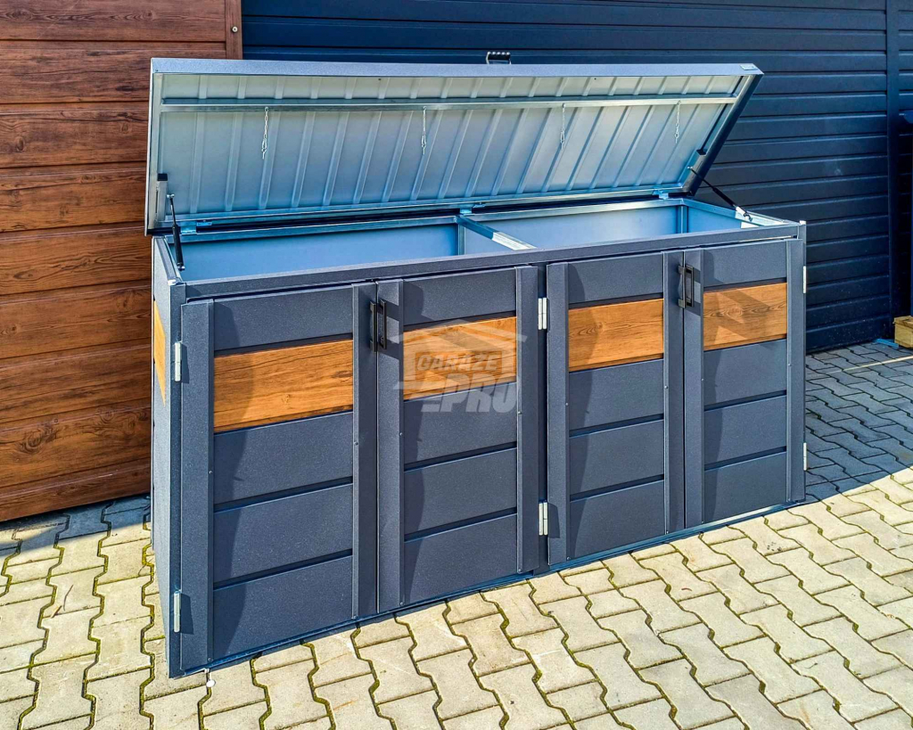 Zabudowa koszy na śmieci wiata obudowa 235x65x110 cm 4x120L GP515 Radom - zdjęcie 3