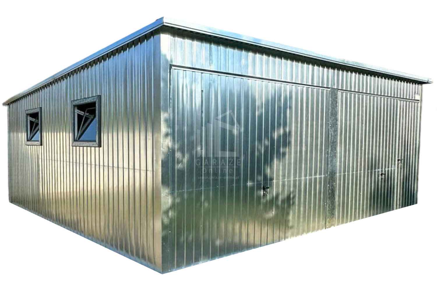 Garaż blaszany 6x6m 2x brama uchylna 2x okno drzwi ocynk dach  ID773 Tychy - zdjęcie 1