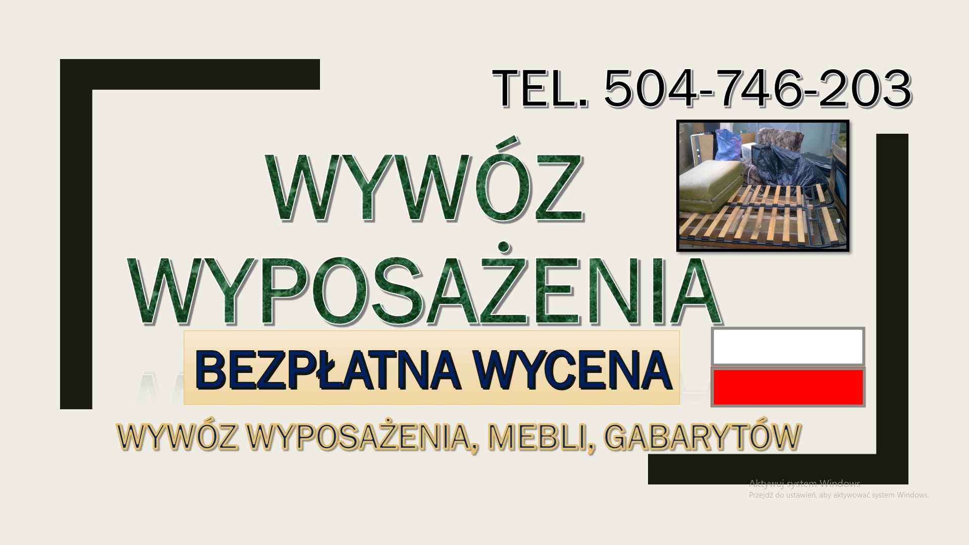 Wywóz mebli, Wrocław,tel. 504-746-203, utylizacja,starych,mebli,odbiór Psie Pole - zdjęcie 1