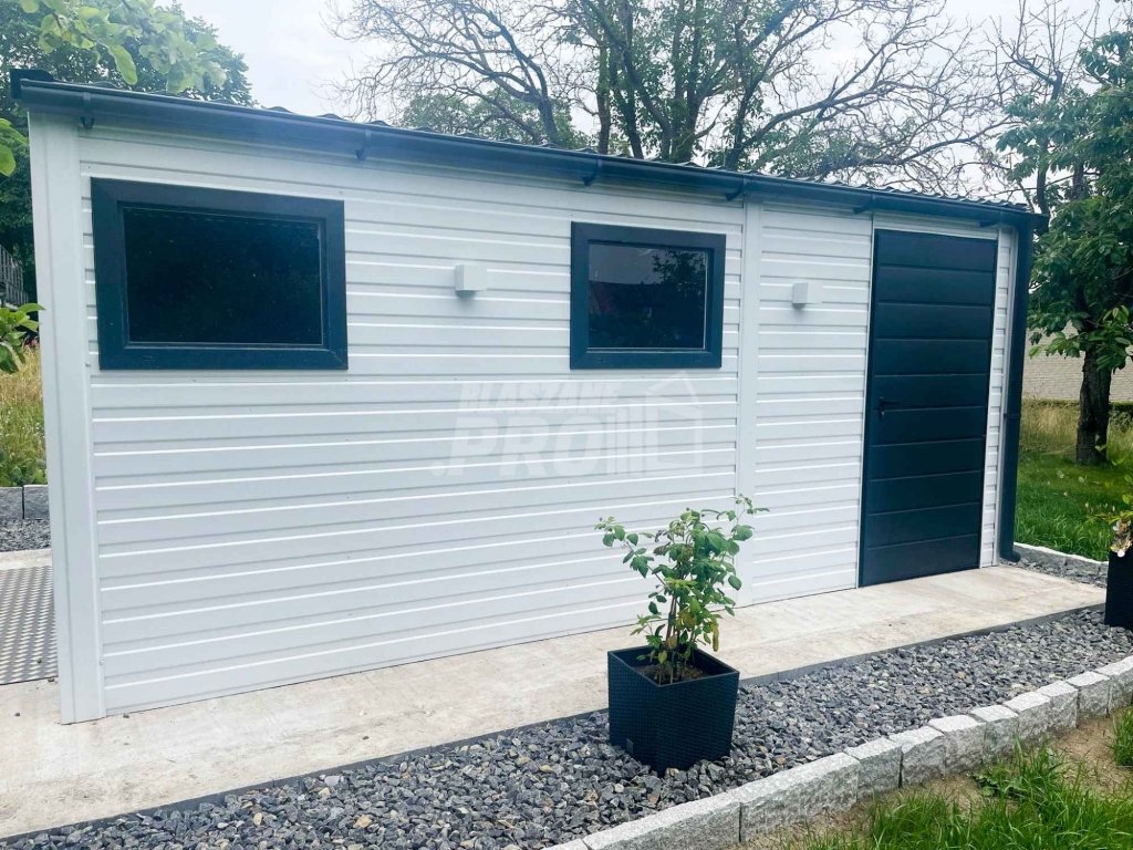 Domek ogrodowy 5x3 biały  drzwi + 2x okno   Dach dwuspadowy GP97 Sieradz - zdjęcie 2