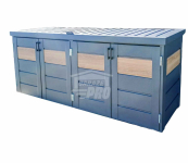 Zabudowa koszy na śmieci wiata obudowa 235x65x110 cm 4x120L GP513