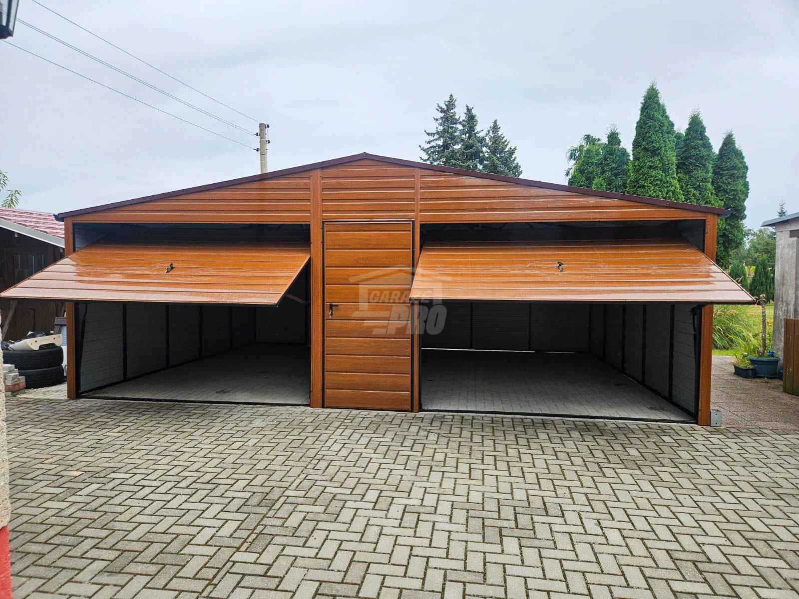 Garaż blaszany 7x6 Brama - drzwi - Dach dwuspadowy rynny GP598 Ciechanów - zdjęcie 3