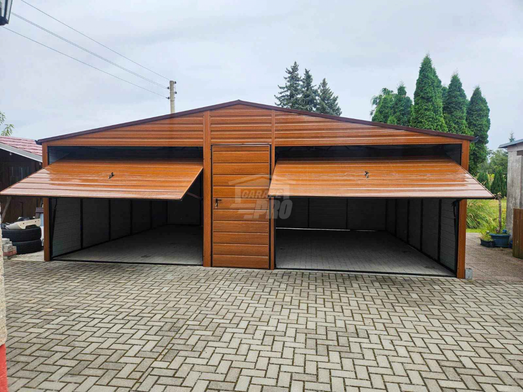 Garaż blaszany 7x6 Brama - drzwi - Dach dwuspadowy rynny GP598 Ciechanów - zdjęcie 3