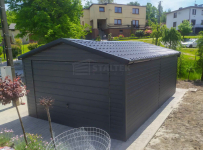 Garaż blaszany 4x6m - Blachodachówka - Brama uchylna  rynny dach ST168 Kalwaria Zebrzydowska - zdjęcie 4