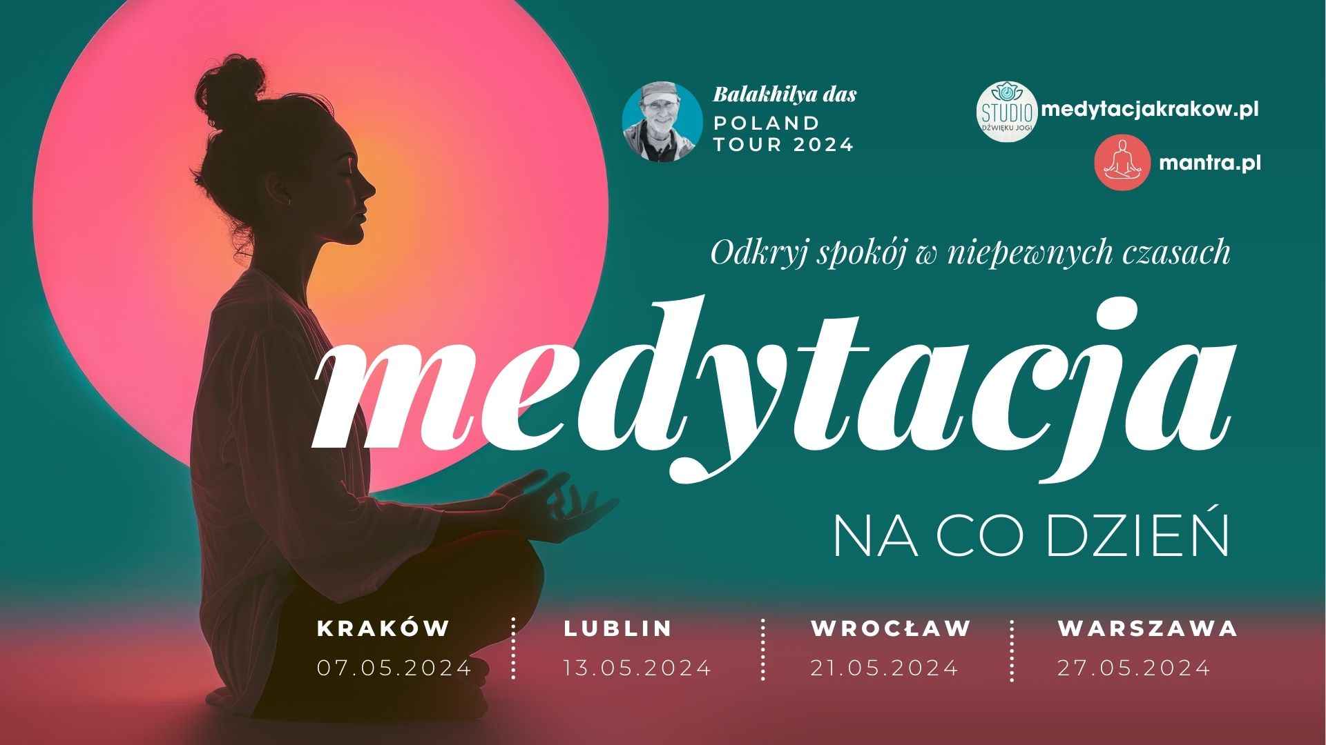 Medytacja na co dzień- wykład 7 maja w Krakowie, Hotel Europejski Śródmieście - zdjęcie 1
