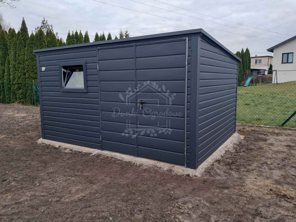Schowek - domek ogrodowy 4x2m - brama dwuskrzydłowa  antracyt  ID1020 Gdańsk - zdjęcie 3