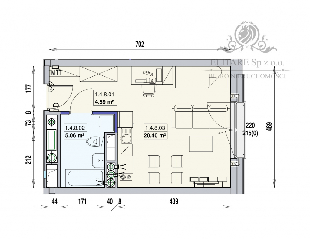 CENTRUM WROCŁAWIA/ Mieszkanie 30,05m2 ,1 pok. /Stare Miasto Wrocław - zdjęcie 7