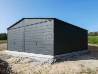 Garaż blaszany 6x5,8 2x Brama uchylna Antracyt Dach dwuspadowy  PLG115 Katowice - zdjęcie 6