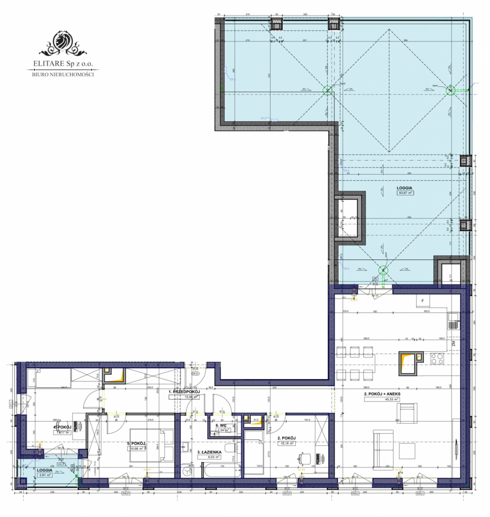 Apartament 4 pok. 101 + loggia i taras 83,67/Os. Powstańców Śląskich Wrocław - zdjęcie 9