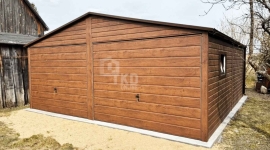 Garaż blaszany 6x6 m - 2x brama uchylna 2x okno rynny dach TKD463 Świnoujście - zdjęcie 5