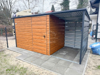 Schowek domek ogrodowy 3x2m + wiata 1,5m drewnopodobny ID879 Radom - zdjęcie 3