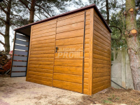 Schowek - Domek Ogrodowy 2,5x2m + wiata  Antracyt spad w tył GP546 Zakopane - zdjęcie 4