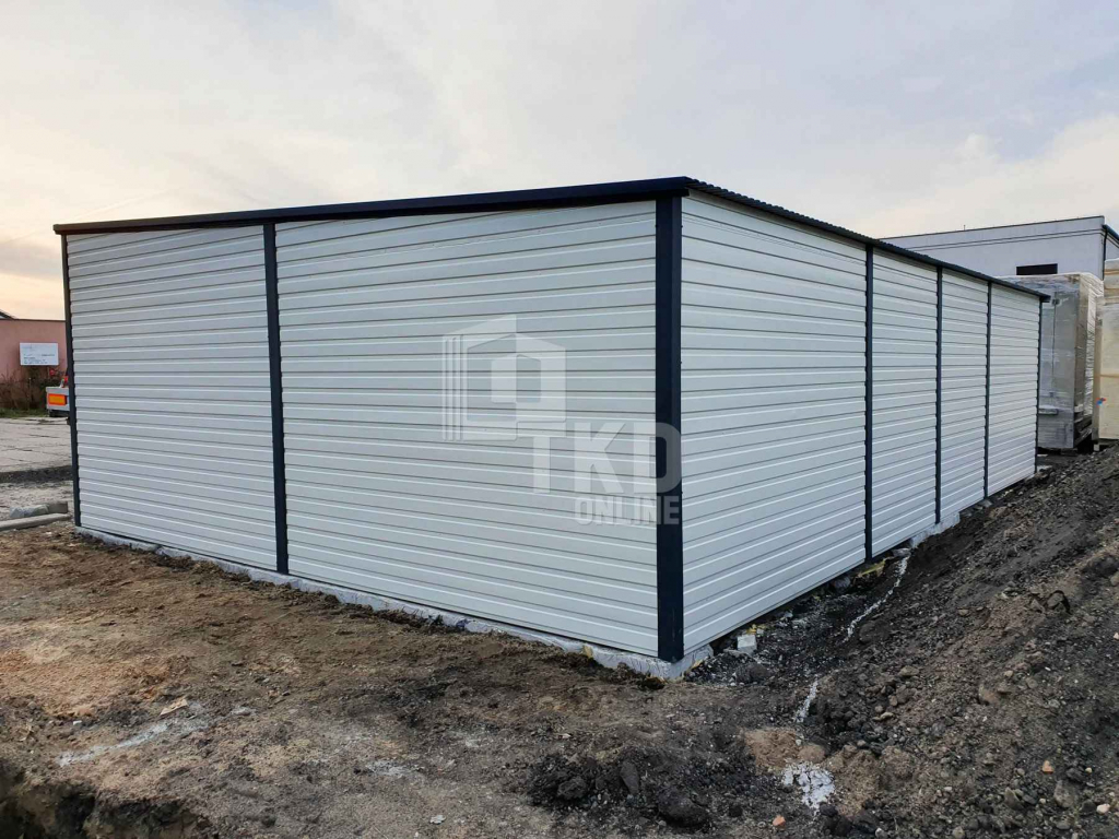 Garaż Blaszany 9,5x6  2x otwór pod bramę  drzwi Biały TKD103 Bydgoszcz - zdjęcie 10