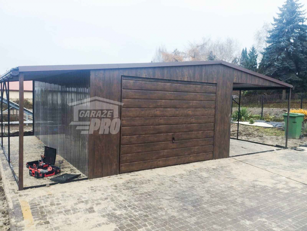 Garaż Blaszany 4x6 + 2x Wiata 4x6 -1,5x6  Blachodachówka Rynny GP253 Gorzów Wielkopolski - zdjęcie 8