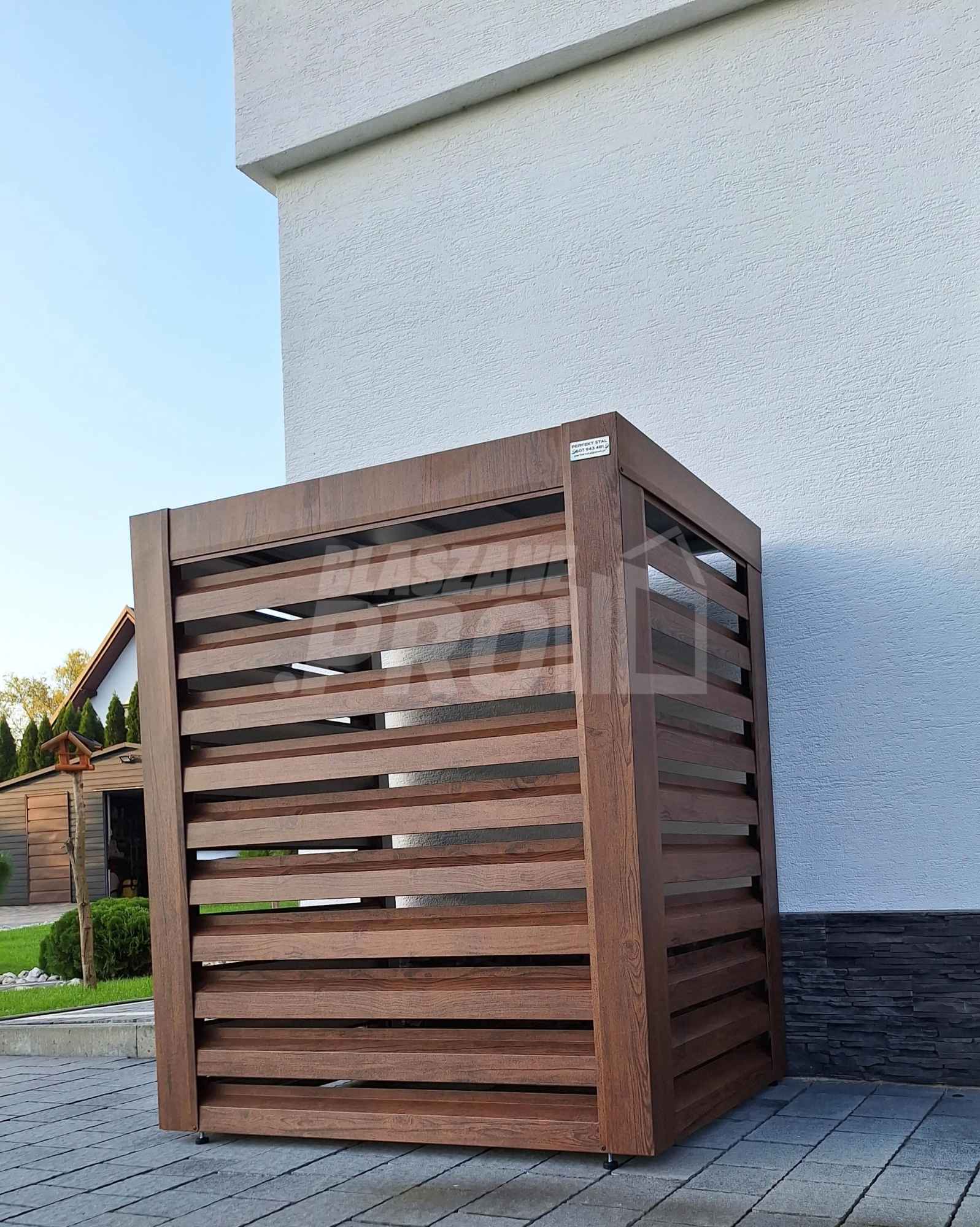 Osłona pompy ciepła 80x40x120 cm ciemny orzech GP317 Gliwice - zdjęcie 9