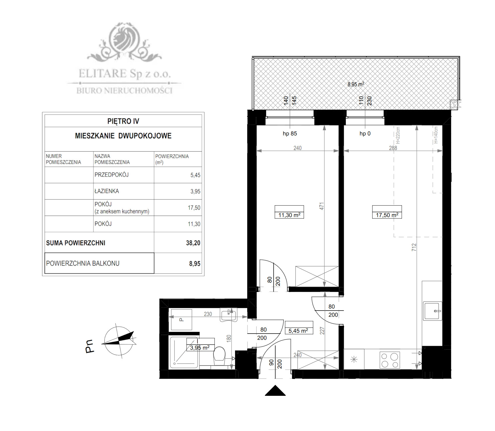 Mieszkanie 38,20m2, 2pokojowe z balkonem/ Wrocław Psie Pole Poświętne Wrocław - zdjęcie 3