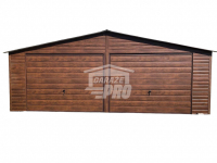 Garaż blaszany 7x6  Drzwi drewnopodobny Dach dwuspadowy GP130 Czersk - zdjęcie 1