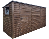 Schowek - domek ogrodowy 4x1,5m - 2x drzwi okno dach  GP694