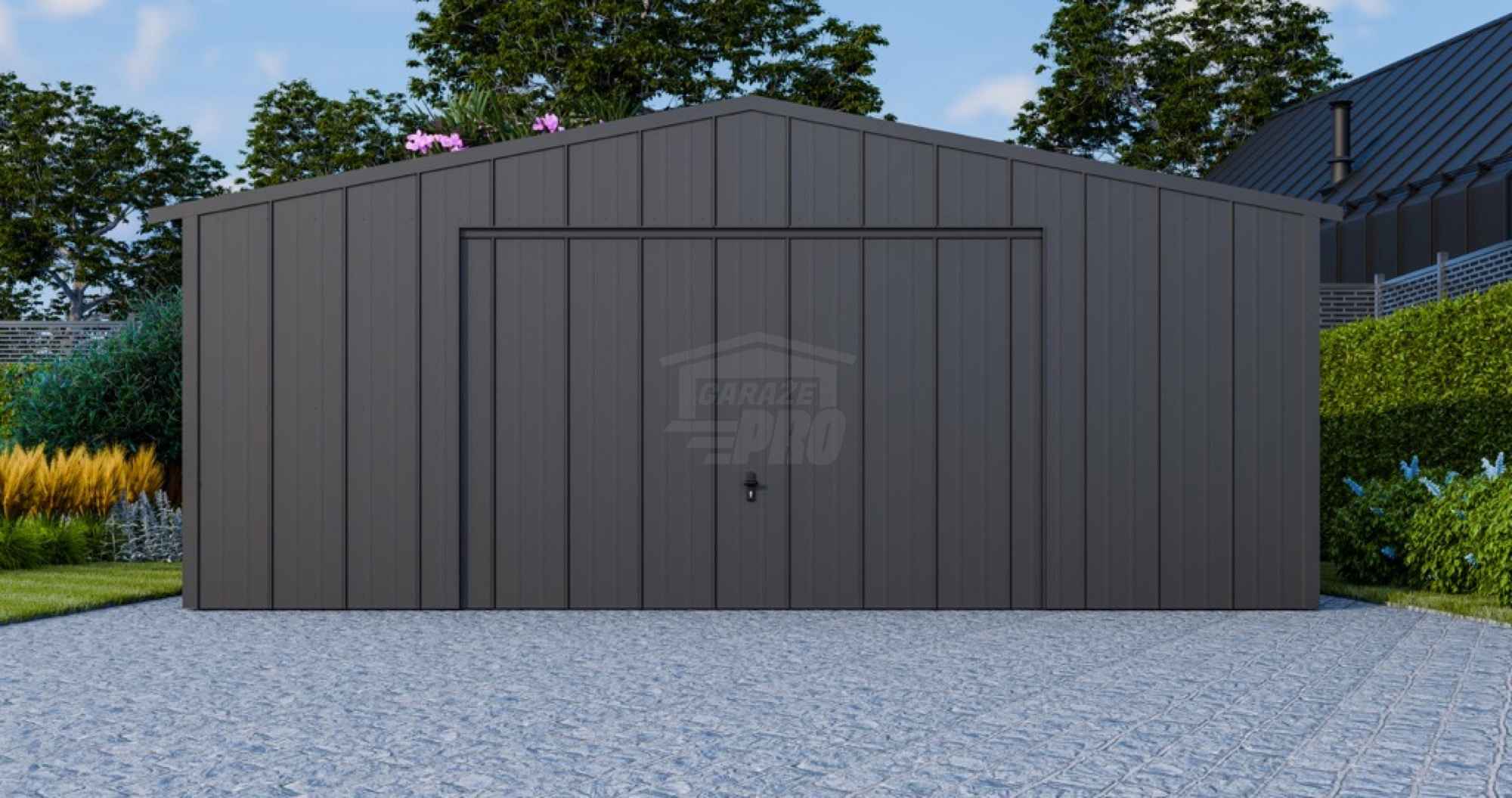 Garaż blaszany 7x6m brama okno drzwi blacha na rąbek dach GP647 Mysłowice - zdjęcie 4