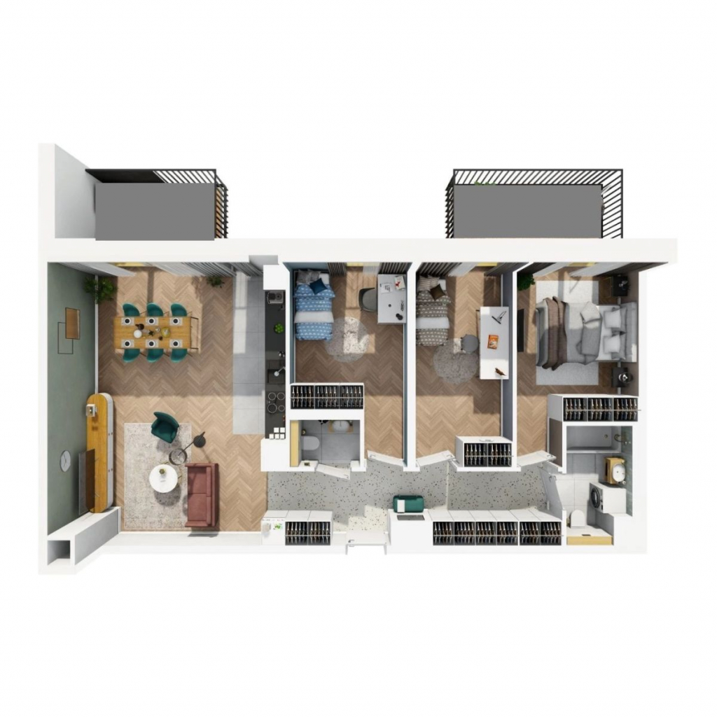 Sprzedam duże czteropokojowe mieszkanie. 0% prow. Wilda - zdjęcie 1