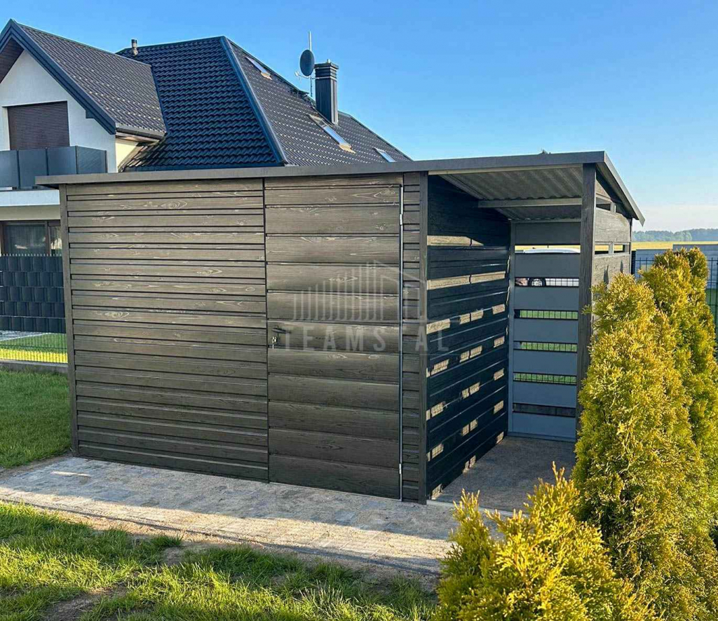 Schowek - domek ogrodowy 3x2m wiata 1m drzwi drewnopodobny dach TS1132 Elbląg - zdjęcie 4