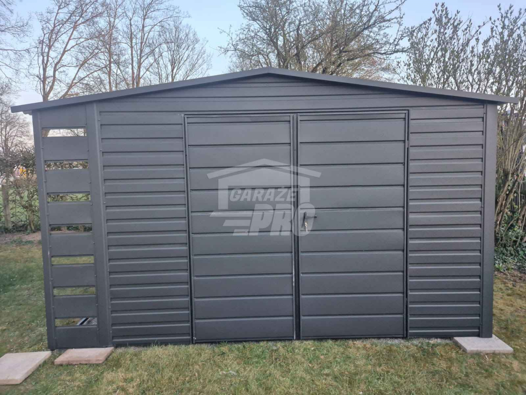 Schowek - domek ogrodowy  4x3,5 + wiata 0,5m Brama Dach GP602 Lidzbark Warmiński - zdjęcie 3