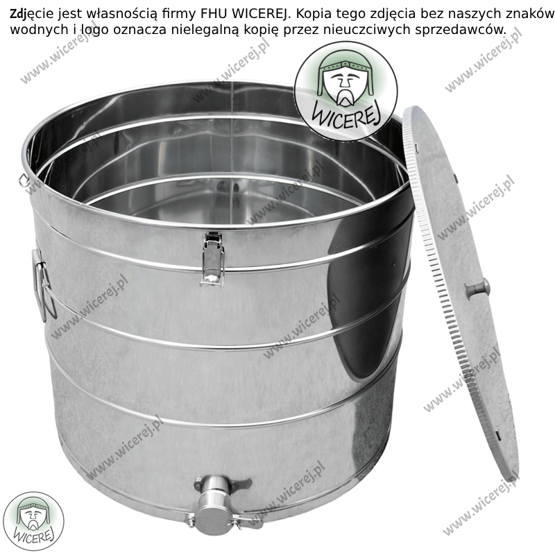 PREMIUM Odstojnik do miodu 150L z ZATRZASKAMI nierdzewny kwasoodporny Jaśliska - zdjęcie 11