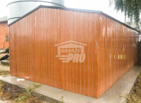 Garaż blaszany 4x6 Brama + drzwi drewnopodobny Dach dwuspadowy GP95 Lublinów - zdjęcie 3