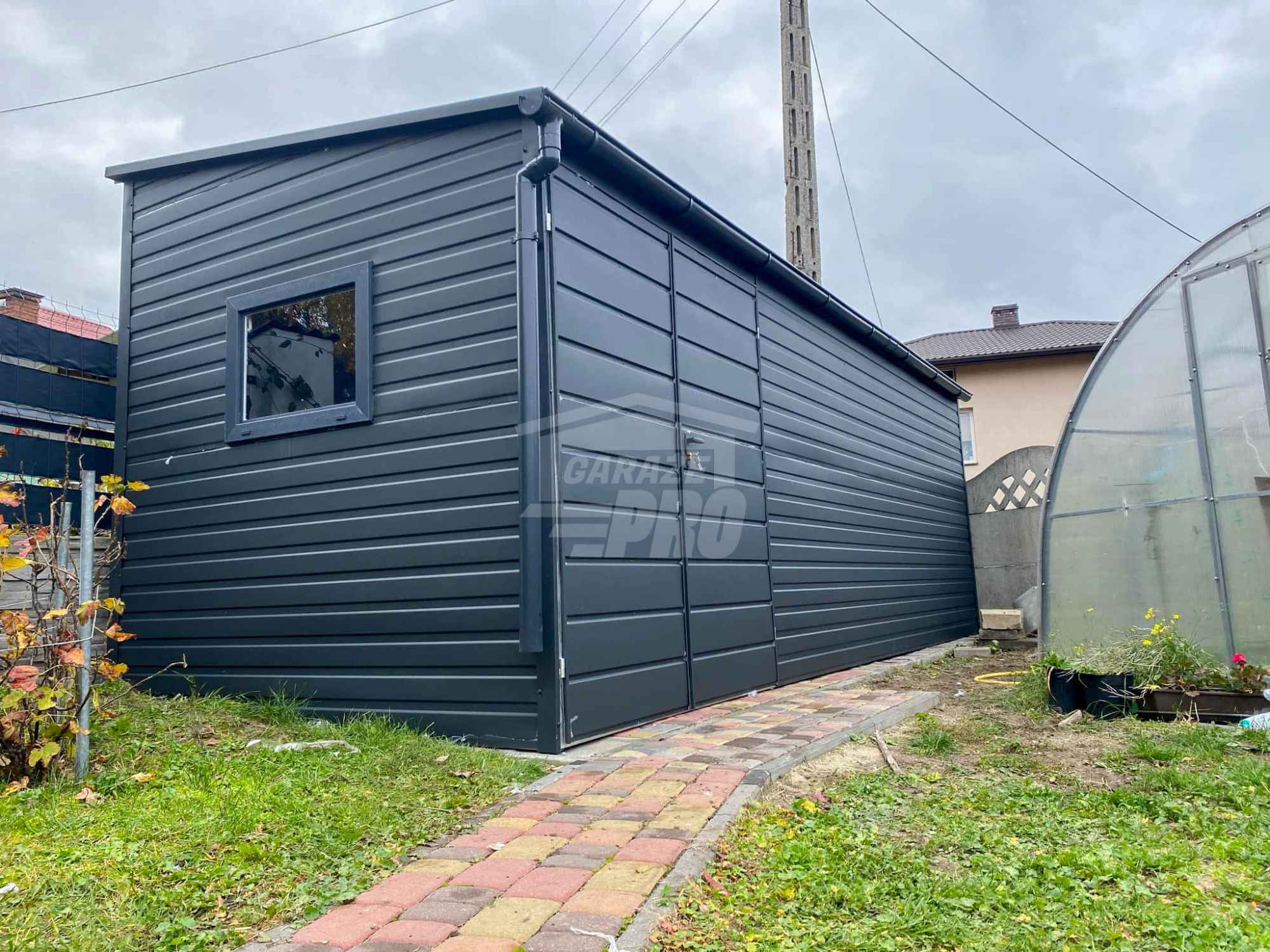 Schowek - Domek ogrodowy 5x2,5m Brama dwuskrzydłowa okno dach GP617 Białogard - zdjęcie 2