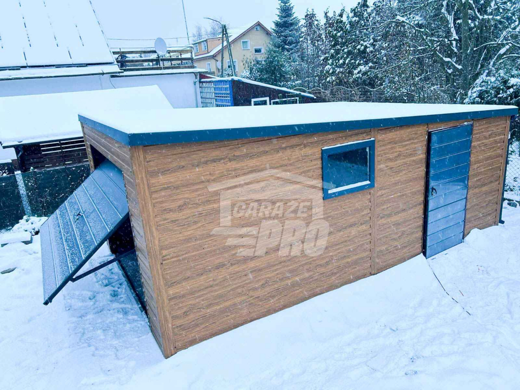 Garaż Blaszany 4x6 Brama uchylna drzwi drewnopodobny rynna  GP255 Dąbrowa Górnicza - zdjęcie 11