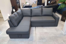 Narożnik Modern -20% skóra naturalna, pojemnik + spanie