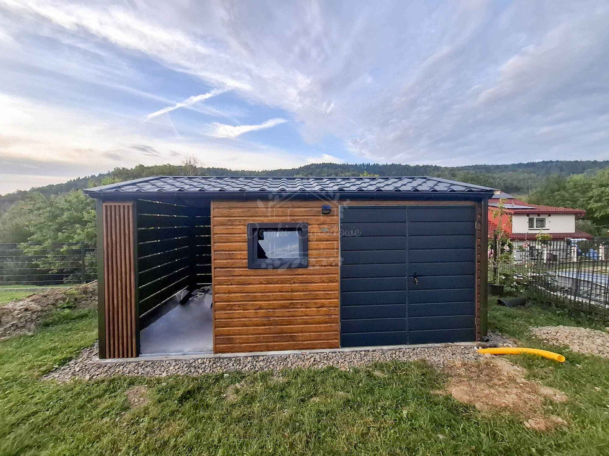 Schowek - domek ogrodowy 4x2,5m dekor z lameli  blachodachówka ID1106 Radom - zdjęcie 4