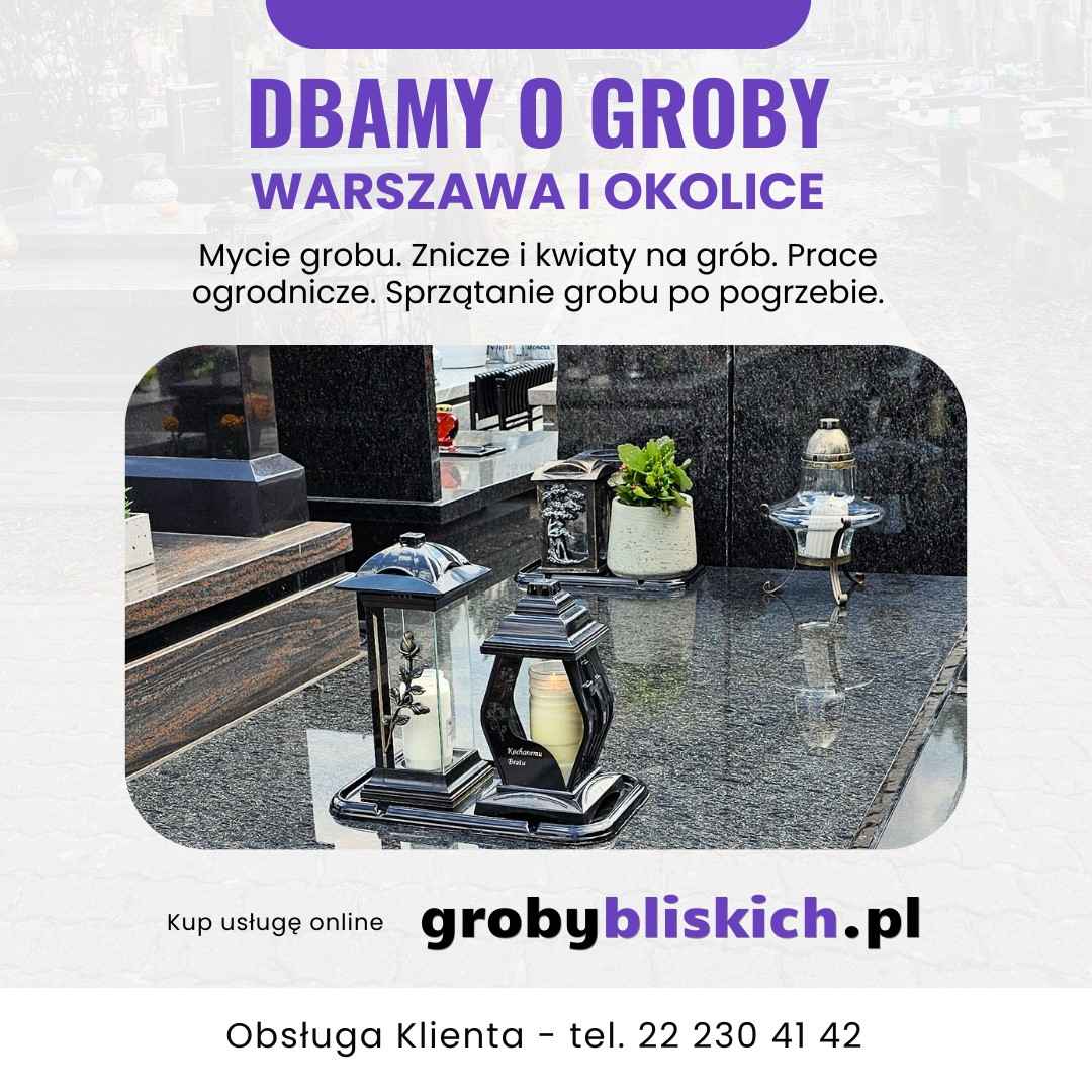 Opieka nad grobami Warszawa -  mycie grobu, znicze i kwiaty na grób Praga-Północ - zdjęcie 3